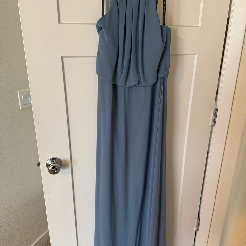 Bill Levkoff Blue Halter Gown for Weddings
